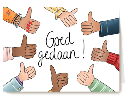 compliment kaart goed gedaan matia studio