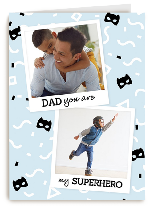 fotokaart dad you are my superhero