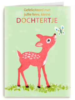 geboorte dochter hertje vlinder gefeliciteerd