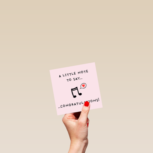 gefeliciteerd kaart vrouw a little note to say