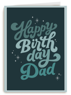 Stijlvolle verjaardagskaart met Happy birthday dad
