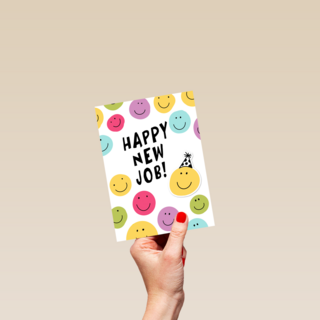 nieuwe baan kaart happy new job