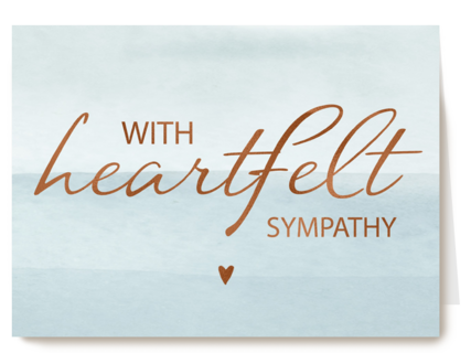 condoleance with heartfelt sympathy