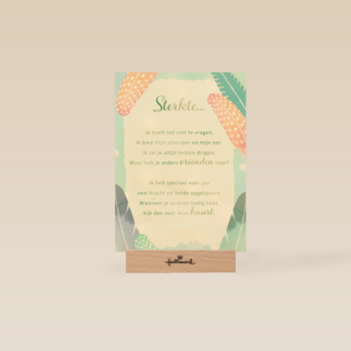 Sterktekaart Design veren More than words