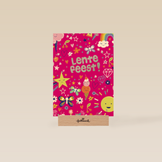 Lentefeest vrolijk roze