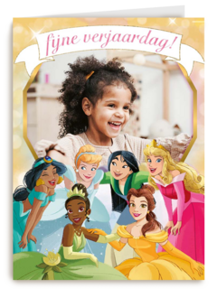 Verjaardagskaart foto Disney prinsessen