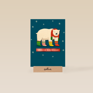 Vrolijk nieuwjaar ijsbeer