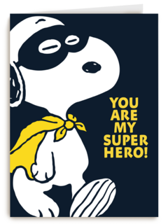 Snoopy complimentkaart you are my superhero