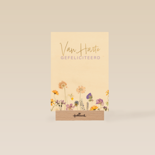 Verjaardagskaart veldbloemen van harte