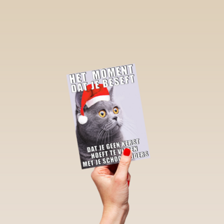 Kerstkaart Grappig Geen kerst met je schoonouders
