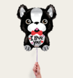 Ballon Hondje I Love You Multi