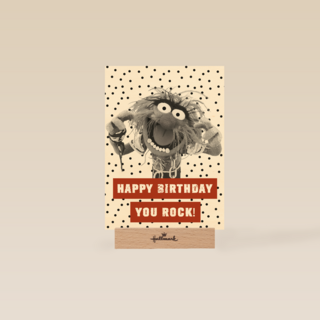 verjaardag kaart muppets animal happy birthday you rock