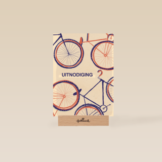uitnodiging met fietsen