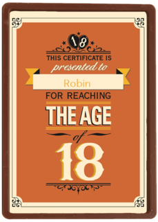 jarig leeftijd 18 achttien jaar