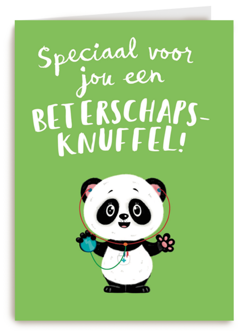 beterschapsknuffel van een panda