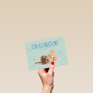 Een knuffelaapje voor jullie kleinzoon