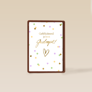 Gefeliciteerd gedoopt confetti