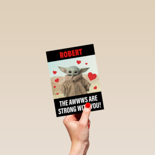Liefde kaart Grogu the awwws are strong with you