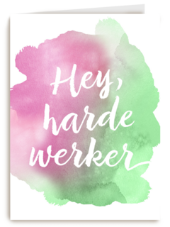 harde werker op aquarel