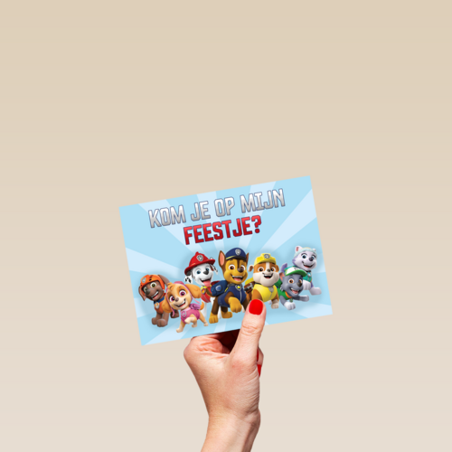 Uitnodiging verjaardagsfeest Paw Patrol