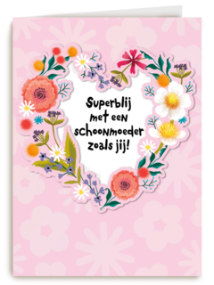 moederdag kaart klassiek superblij met een schoonmoeder zoals jij