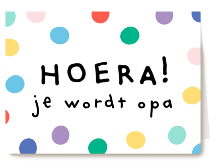 zwanger kleinkind confetti hoera je wordt opa
