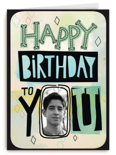 happy birthday met fotolijstje in de o