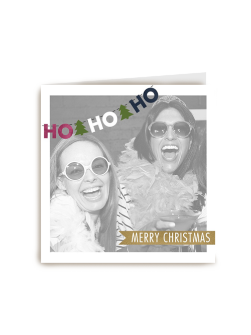 ho ho ho merry christmas fotokaart