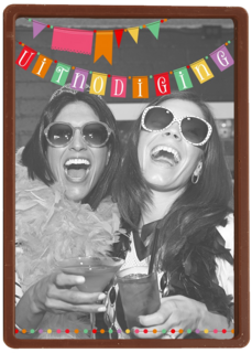 fotokaart uitnodiging vlaggetjes