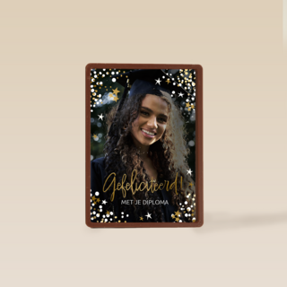 Geslaagd Gefeliciteerd Sparkle Fotokaart