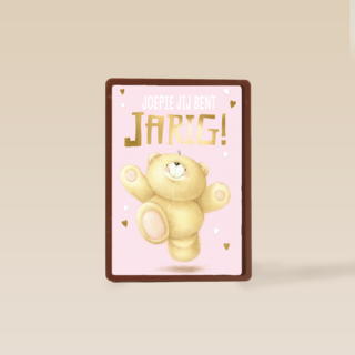 roze joepie jij bent jarig met FF beer