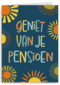Pensioen kaart zonnetjes