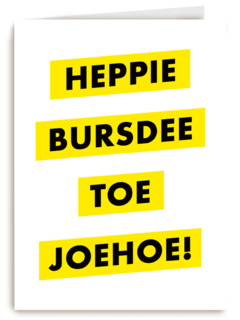 Verjaardagskaart man vrouw grappig heppie bursdee to joehoe