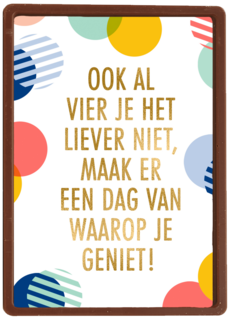 verjaardag kaart hip ook al vier je het liever niet