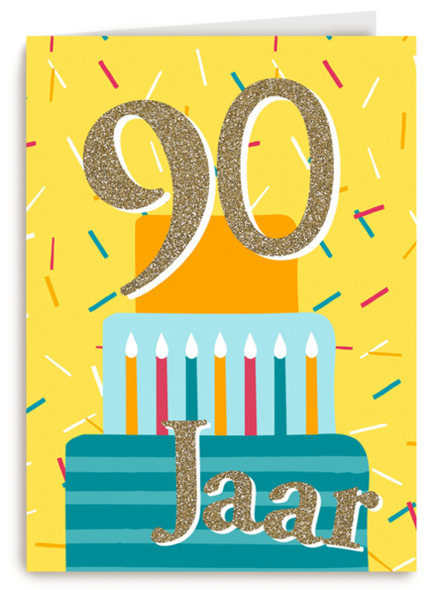 verjaardagskaart 90 jaar met cadeautjes