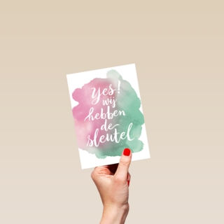 watercolor yes wij hebben de sleutel