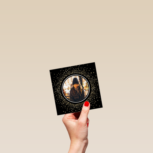nieuwjaar fotokaart vierkant met rond kader