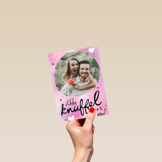 valentijnskaart foto dikke knuffel voor jou