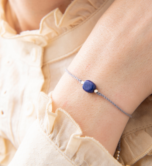 A Beautiful Story Edelsteen Kaart Armband Lapis Lazuli