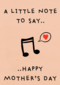 moederdag kaart hip a little note to say happy moeders day