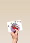 funny mail blanco pandabeer met vlinders