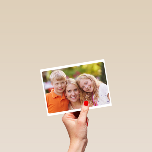 fotokaart witte rand liggend
