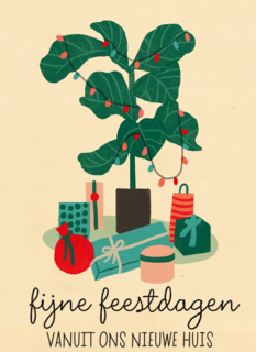 fijne feestdagen vanuit ons nieuwe huis kaart