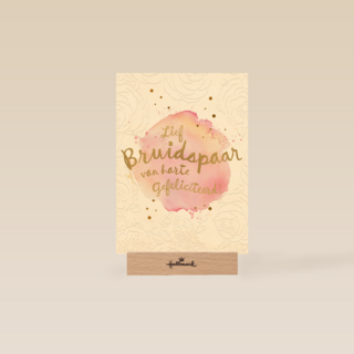 Trouwkaart Lief bruidspaar Van harte gefeliciteerd