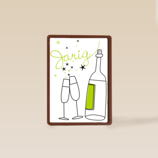 tekening champagne en glazen