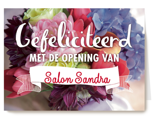 gefeliciteerd opening bloemen