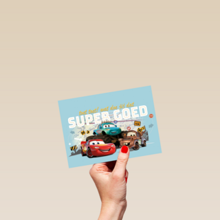 Cars complimentkaart Super Goed