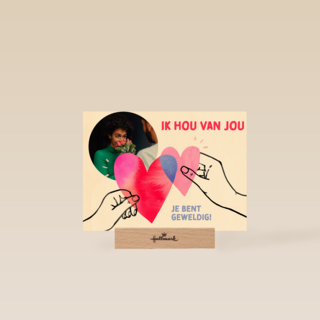 Ik hou van jou fotokaart hartjes