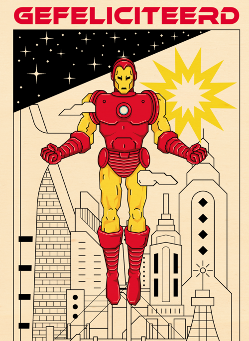 Ironman verjaardagskaart gefeliciteerd