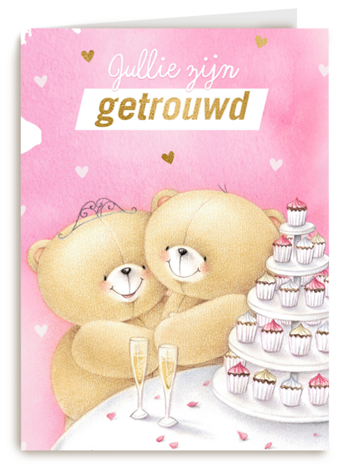 Trouwkaart Forever Friends Jullie zijn getrouwd